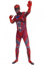 Adult Movie Red Power Ranger Morphsuit Men Costume