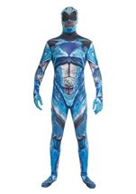 Adult Movie Blue Power Ranger Plus Size Morphsuit Men Costume 