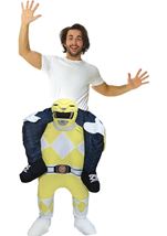 Yellow Power Ranger Piggyback Men Costume