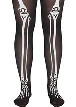 Skeleton Bone Legs Print Women Pantyhose