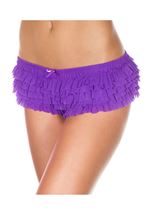 Soft Ruffle Tanga Woman Shorts Purple