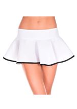 Striped Wavy Skirt White