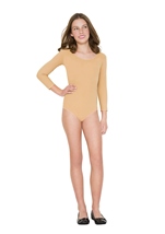 Adult Girls Bodysuit Tan 