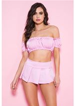 Women Scrunch Top Pink