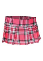 Min Plaid Woman Skirt Hot Pink