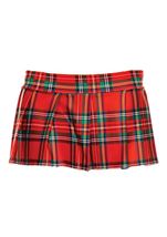 Min Plaid Woman Skirt Red