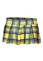 Min Plaid Woman Skirt Yellow