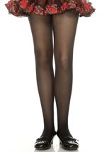 Black Opaque Tights Girls 