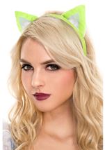 Cat Ears Headband Neon Green