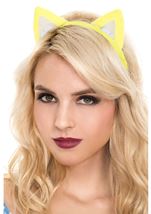 Cat Ears Headband Neon Yellow