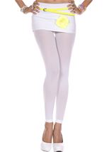 Opaque Footless Tights White