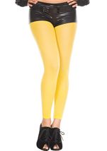 Opaque Footless Tights Yellow