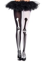 Mismatch Skeleton Print Women Pantyhose