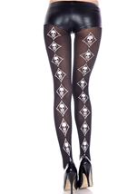 Danger Skull Print Women Pantyhose