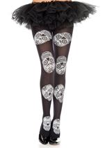 Sugar Skull Print Women Tights