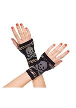 Crossbone Fingerless Woman Gloves