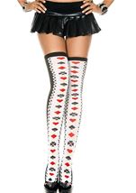 Acrylic Thigh High With Poker Design
