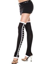 Tuxedo Design Acrylic Footless Thigh High Leg Warmer