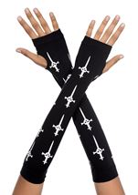 Gothic Cross Fingerless Gloves