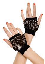 Thick Net Woman Gloves Black