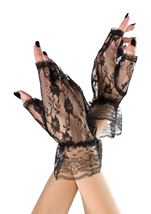Wrist Length Woman Gloves Black