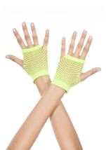 Thick Net Woman Gloves Neon Green