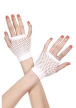 Thick Diamond Net Gloves White