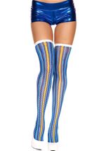 Multicolor Zig Zag Thigh Highs