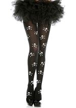 Skull Print Opaque Women Pantyhose