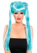 Turquoise Woman Wig