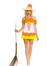 Halter Candy Corn Woman Dress