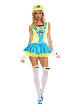 Adult Green Playful Plumber Woman Costume