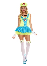 Adult Green Playful Plumber Woman Costume