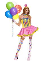Adult Circus Cutie Clown Plus Size Women Costume