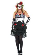 Plus Size Mrs Muerte Woman Costume