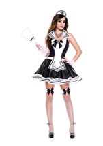 Elegant French Maid Woman Costume