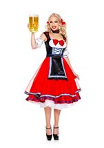 Adult Oktoberfest beer Woman Costume Red