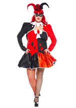 Adult Jester Quinn Woman Plus Costume