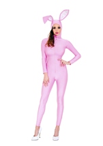 Adult Playfully Pink Bunny Woman Costume