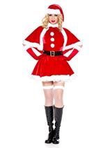 Adult Secret Santa Claus Woman Short Dress Costume