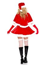 Adult Secret Santa Claus Woman Short Dress Costume