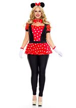 Adult Mouse Polka Dot Plus Size Women Costume