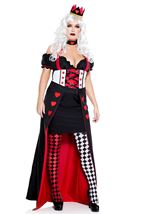 Adult Plus Size Enchanting Royal Heart Queen Woman Costume