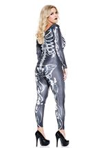 Adult Plus Size 3D Skeleton Long Sleeve Bodysuit Woman Costume