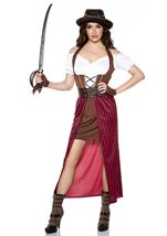 Adult Steampunk Pirate Women Costume 