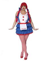 Adult Plus Size Women Raggedy Ann Costume