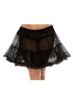 Plus Size Woman Petticoat Black