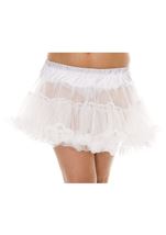 Plus Size Woman Petticoat White