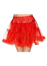 Tulle Red Women Petticoat