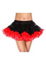 Women Trim Petticoat Black/Red